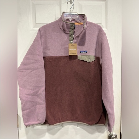 Patagonia Women's XL Synchilla Snap-T Fleece Pullover Jacket Dark Pink NWT - Picture 1 of 10